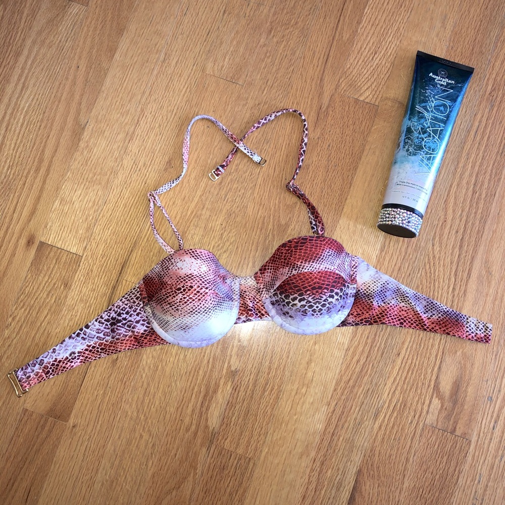 LSpace colored snakeskin bikini top/ do not have bottoms